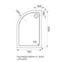900x760mm Black 8mm Glass Left Hand Offset Quadrant Shower Enclosure with Shower Tray - Pavo