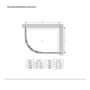 1000x800mm Black 8mm Left Hand Offset Quadrant Shower Enclosure with Shower Tray - Pavo