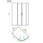 1200x800mm Black 8mm Offset Quadrant Shower Enclosure - Pavo