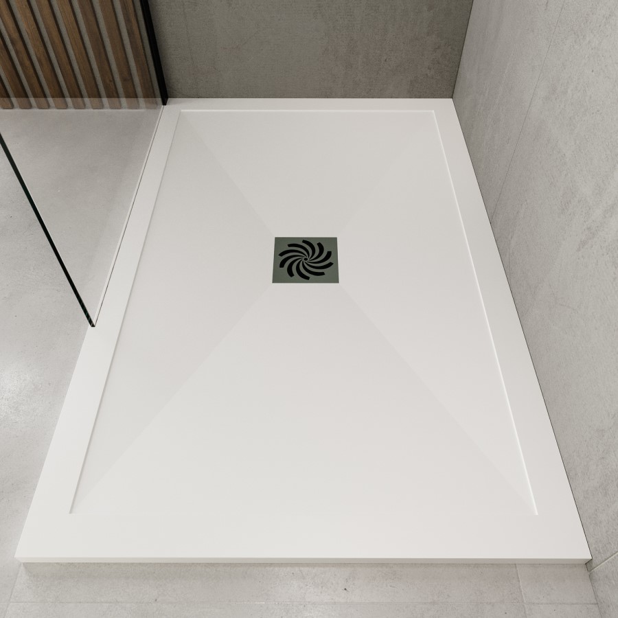 1000x800mm Chrome 8mm Glass Rectangular Sliding Shower Enclosure with Low Profile Shower Tray - Pavo