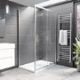1200x800mm Chrome 8mm Glass Rectangular Sliding Shower Enclosure - Pavo
