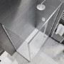 1400x900mm Chrome 8mm Glass Rectangular Sliding Shower Enclosure with Shower Tray - Pavo