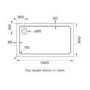 1400x900mm Chrome 8mm Glass Rectangular Sliding Shower Enclosure with Shower Tray - Pavo