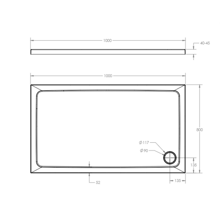 1000 x 800mm Black Rectangular Sliding Door Shower Enclosure Suite with Toilet and Basin - Pavo