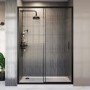 1500mm Black Sliding Door Shower Enclosure - Pavo