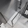 1700x700mm Black 8mm Glass Rectangular Sliding Shower Enclosure - Pavo