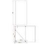 1400x900mm Frameless Wet Room Shower Screen Enclosure with Hinged Flipper Return Panel and Shower Tray - Corvus