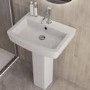 1400 x 900mm Chrome Walk in Shower Enclosure Suite with Toilet and Basin - Corvus