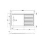 1300x800mm Chrome Walk-In Shower Screen Enclosure with 300mm Hinged Flipper Panel and Shower Tray – Corvus