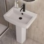 1400 x 900mm Black Walk in Shower Enclosure Suite with Toilet and Basin - Corvus