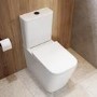 1400 x 900mm Black Walk in Shower Enclosure Suite with Toilet and Basin - Corvus