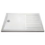 1700x800mm Chrome Walk-In Shower Screen Enclosure with 300mm Hinged Flipper Return Panel and Shower Tray – Corvus