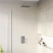 Chrome 1 Outlet Wall Mounted 2500 Shower Head Thermostatic Mixer Shower Set - Cube