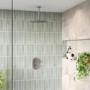 Chrome 1 Outlet Ceiling Mounted Thermostatic Mixer Shower Set - Flow