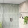 Flow Concealed Round 1 Outlet Shower Valve with 300mm Ultra Slim Shower Head and Wall Arm