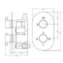 Flow Concealed Round 1 Outlet Shower Valve with 300mm Ultra Slim Shower Head and Wall Arm