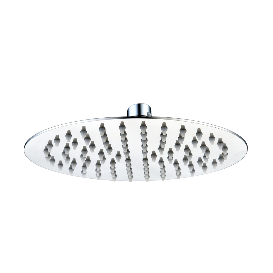 Flow Concealed Round 1 Outlet Shower Valve with 300mm Ultra Slim Shower Head and Wall Arm