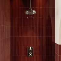 Chrome 1 Outlet Ceiling Mounted Thermostatic Mixer Shower Set - Cambridge