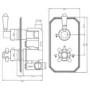 Chrome 1 Outlet Thermostatic Mixer Shower Set with Hand Shower - Cambridge