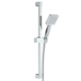 Chrome 2 Outlet Wall Mounted Thermostatic Mixer Shower Set with Hand Shower - Cube