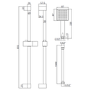 Chrome 2 Outlet Thermostatic Bath Mixer Shower Set With Hand Shower and Bath Filler Spout - Zana