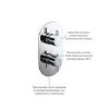 Chrome 2 Outlet Wall Mounted Thermostatic Mixer Shower Set with Hand Shower - Flow
