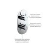 Chrome 2 Outlet Ceiling Mounted Thermostatic Mixer Shower Set with Hand Shower - Flow