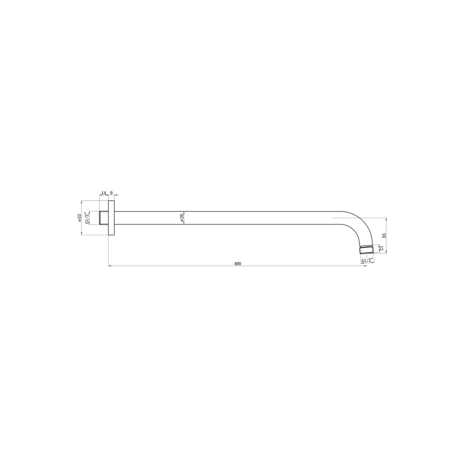 Chrome 2 Outlet Wall Mounted Thermostatic Mixer Shower Set - Arissa