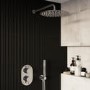 Chrome 2 Outlet Wall Mounted Thermostatic Mixer Shower Set - Arissa