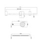 Chrome 2 Outlet Ceiling Mounted Thermostatic Mixer Shower Set with Hand Shower - Flow