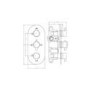 Chrome 2 Outlet Ceiling Mounted Thermostatic Mixer Shower Set with Hand Shower - Flow
