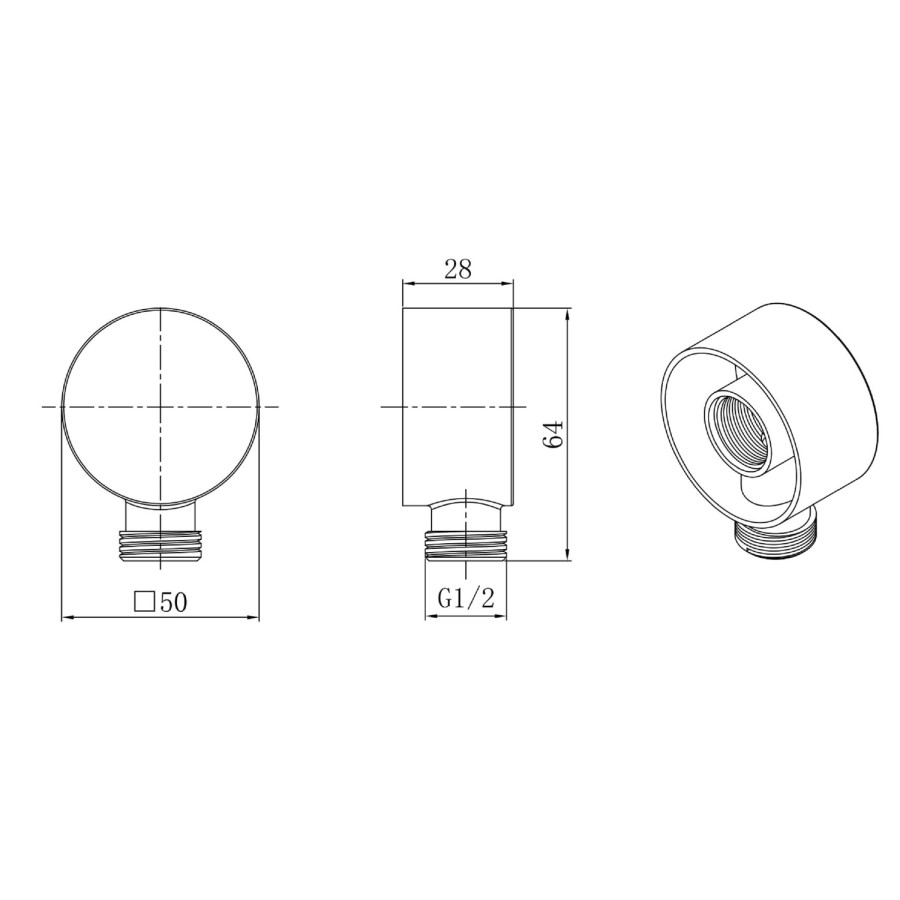 Chrome 2 Outlet Wall Mounted Thermostatic Mixer Shower Set with Hand Shower - Cambridge