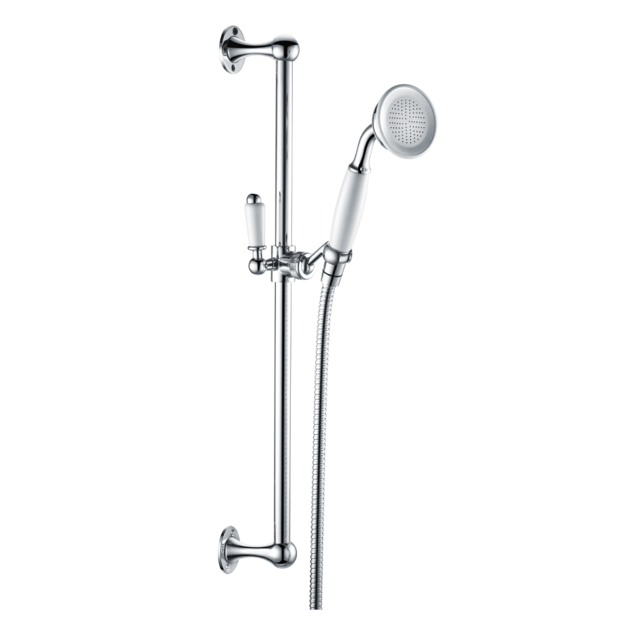 Chrome 2 Outlet Wall Mounted Thermostatic Mixer Shower Set with Hand Shower - Cambridge