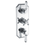 Chrome 2 Outlet Wall Mounted Thermostatic Mixer Shower Set with Hand Shower - Cambridge