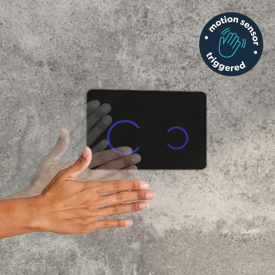 1168mm Wall Hung Toilet Frame & Black Glass Sensor Flush Plate with Concealed Cistern - Elira