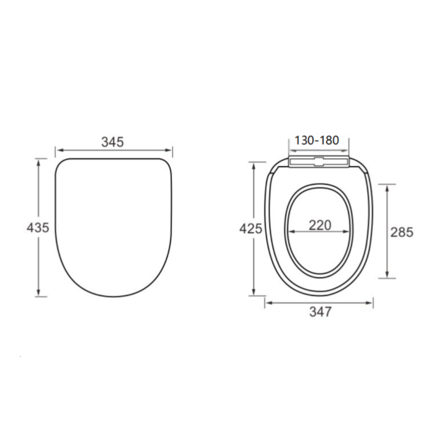 Close Coupled Comfort Height Toilet with Soft Close Seat - Addison