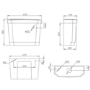 Close Coupled Traditional Low Level Short Projection Toilet with Black Wooden Soft Close Seat & Black Fittings - Park Royal