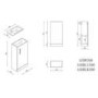400mm Blue Freestanding Cloakroom Vanity Unit with Basin and Chrome Handle - Ashford
