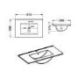 600mm Blue Wall Hung Vanity Unit with Basin and Chrome Handle - Ashford