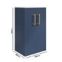 500mm Blue Freestanding Vanity Unit with Basin and Brass Handles - Ashford