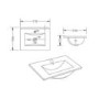 500mm Blue Freestanding Vanity Unit with Basin and Brass Handles - Ashford