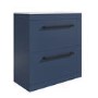 800mm Blue Freestanding Vanity Unit with Basin and Black Handles - Ashford