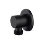 Black 1 Outlet Thermostatic Mixer Shower Set with Round Hand Shower & Slide Rail Kit - Arissa