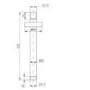 Black 1 Outlet Ceiling Mounted Thermostatic Mixer Shower Set - Zana