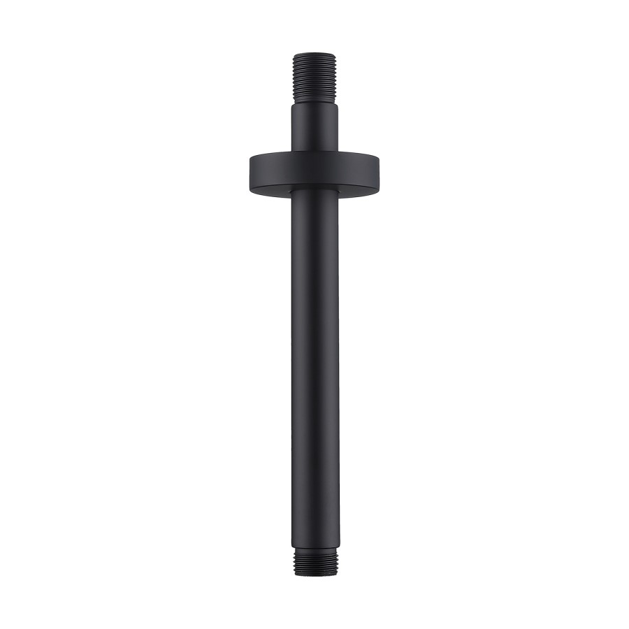 Black 2 Outlet Ceiling Mounted Thermostatic Mixer Shower Set with Hand Shower - Zana