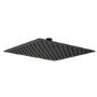 Zana Matt Black 250mm Slim Square Shower Head and Ceiling Arm