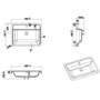 ONLY OPENED - 600mm White Wall Hung Vanity Unit with Basin - Pendle