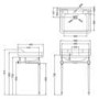 Traditional Freestanding Bath Suite with Toilet & Black Wash Stand with Basin - Helmsley
