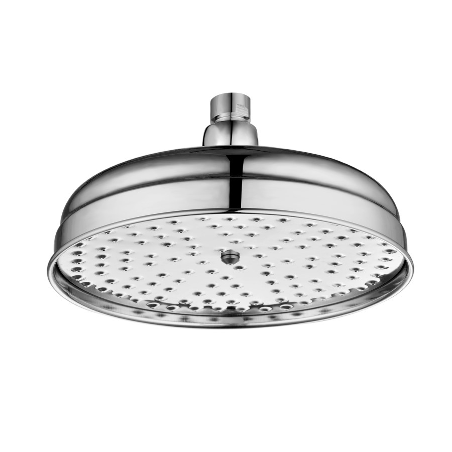 200mm Chrome Traditional Shower Head with Ceiling Arm