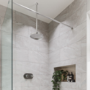 Chrome 1 Outlet Ceiling Mounted Thermostatic Mixer Shower Set - Camden